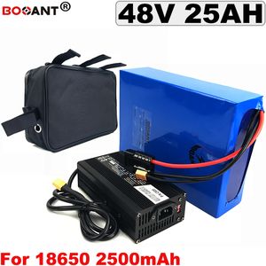 batteria 48V 25AH al litio + una borsa per Bafang BBSHD BBS02 800W 1800W motore elettrico E-Scooter 13S di trasporto