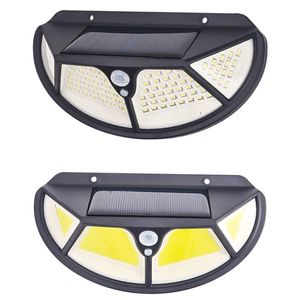 102 LED Solar Power PIR PIR Sensor de movimento da parede Luz ao ar livre Lâmpada de jardim à prova d'água para decoração de jardim Wall Street