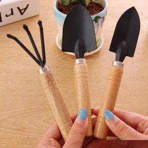 Wholesale small garden rakes for sale - Group buy 3 Set New Creative Gardening Tools Three Piece Mini Garden tools Small Shovel rake Spade Potted Plant Flowers Free DHL Shipping