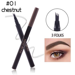 Miss Rose 3 Head 4 Head Sypebrow Pencil Long Lunga per sopracciglia per il sopracciglio Penna del tatuaggio Liquid Eyebrow Enhancer