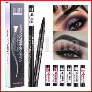 Eye Makeup Fashion Eyebrow Ink Pen Liquid Eye Brow Enhancer 6 Colors Waterproof Four Head Eyebrow Enhancer Pencil