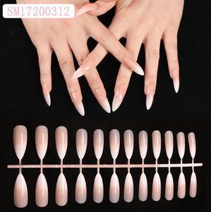 1set/24pcs French Fake Nails Matte /UV False Nail Detachable tips Nail Extension Manicure Art Press On Fake False Nails Beauty