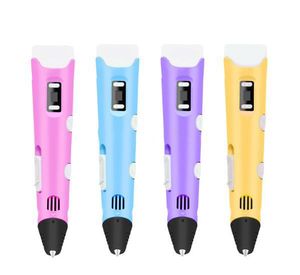 Best Present Adjustable 3d drawing pen diy 3d printer pen With LCD Screen 3d stereoscopic printing pen educational toys for gifted children