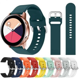 Weiches Silikon-Uhrenarmband als Ersatz für Samsung Galaxy Watch Active 42 mm Gear S2 Sport Damen Herren Armband