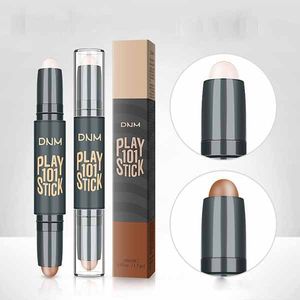 Double-ended 2 In 1 Concealer Stick Contouring Highlighter Colorful Face Concealer Full Cover Blemish