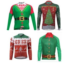 2024 Christmas Long Sleeve Cycling Jersey t,MTB Cycling Clothing,Holiday Celebration for Bicycle Riders A2