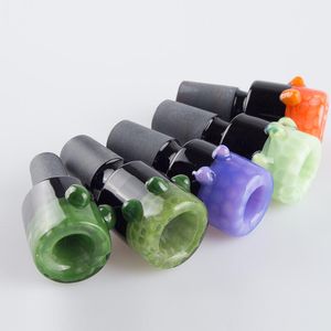 CSYC G011 Rökning Rör Glas Bong Bowls Black Joint 14mm 18mm Manlig peruk WAG Tobaksglas Vatten Bong Bowl Dab Rig Bubbler Pipe Tool Wool