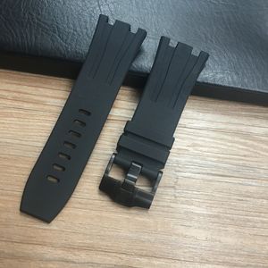 28 mm AAA-Uhrenarmband mit Schnalle, schwarz-weißes Gummi-Silikon-Armband, passend für APmen-Uhren, luxuriöse Herren-Armbanduhr