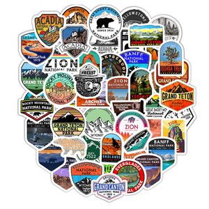 3 Sets 150pcs National Park Stationery Stickers Computer Mobiltelefon Skateboard Helm wasserdichte PVC -Aufkleber