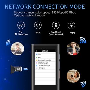 Freeshipping Portable Photo Translators Smart Voice Translator 3,1 tums IPS 4G WiFi 117 Språk Översättning AI för affärsresa