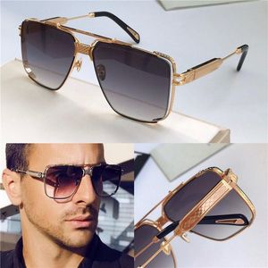 men glasses THE DAWM design sunglasses square K gold hollow frame high-end top quality outdoor uv400 eyewear with case