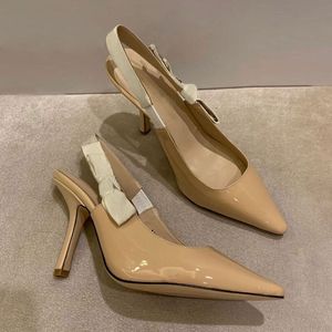 Wholesale red laced dresses for sale - Group buy Summer ladies sandals pointed toe designer sandalss with beautiful bows fashion high heel women shoes canvas women s stiletto heel dress shoe