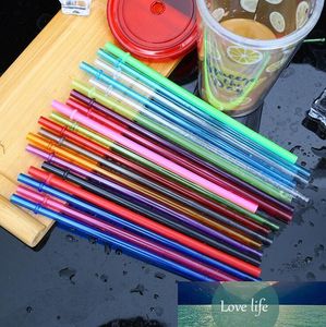 Färger 1000pcs / Färg Plast Party Drinking Straws 10.5inch återanvändbara strån för långa skinniga tumblers