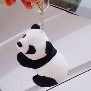 Moda Peluche Animale Panda Portachiavi Coppia Portachiavi Auto Portachiavi Donna Fascino Borsa per auto Ciondolo Regalo di Natale Gioielli