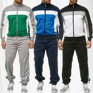 남성 2020 가을 새로운 도착 긴 소매 Sweatsuits 남성 스포츠 활동 스트라이프 패턴 캐주얼 패션 의류 핫 세일 운동복