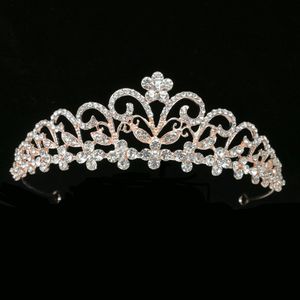 Girls Crowns With Rhinestones Wedding Jewelry Bridal Headpieces Birthday Party Performance Pageant Crystal Tiaras Wedding Accessories B-CR.0061