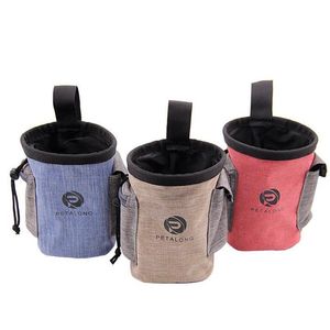 Portable Pet Dog Treat Pouch Outdoor Training Food Storage Bags Detachable Feeder Bag with Pocket Puppy Snack Reward