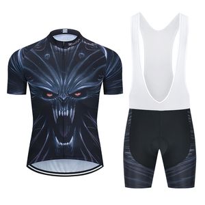 Vendas diretas da fábrica Moxilyn 2020 Mens Roupas Pretas MTB Uniforme Bicicleta Desgaste Ciclismo Jersey Conjunto Curto Ropa Ciclismo Maillot Culotte SKULL12