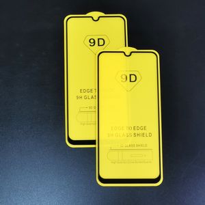 9D Full Lim Full Cover Tempered Glass för Samsung Galaxy A10 A20 A30 A40 A50 A60 A70 A80 A90 A10E A20S Screen Protector