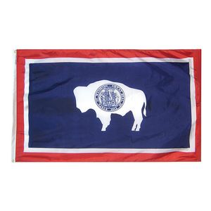 Wyoming State Flag 150x90cm 3x5ft Druck 100D Polyester Outdoor oder Indoor Club Digitaldruck Banner und Flaggen Großhandel