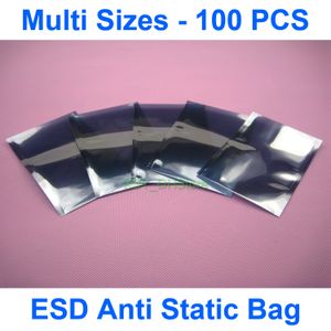 멀티 사이즈 100 PCS ESD 정전기 방지 가방 사용 가능한 크기 (폭 1.5 ~ 6 인치) X (길이 3 - 9) 전자 포장 (40 150mm) * (8 23cm)