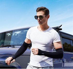 DHL Outdoor Sports Ice Silk Sleeve Ice Cool Breathing Summer Sunscreen Sleeve Gloves for Riding Training Arm Warmers