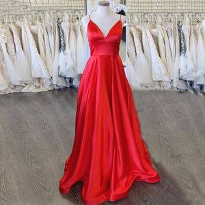 Simple Fushia Elegant Evening Dress Long Spaghetti Straps Gown Formal Party Dress Plain Lace Up Back Prom Dress