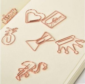 Клипы Креатив Metal Paper Rose Gold Crown Flamingo Paper Clips Закладка Memo Planner Clips школа Канцелярские товары Epacket бесплатно