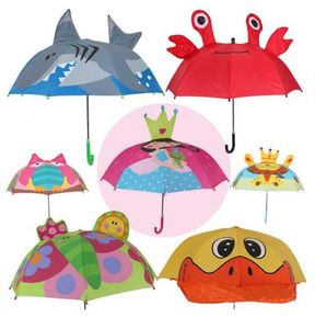 Härlig 8k barn paraply högkvalitativa multi stilar valfri funktion baby paraply barn långt handtag tecknad paraply