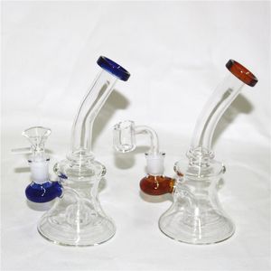 narghilè tubo di acqua di vetro spesso Beaker Bong 7.4 pollici dab rig bong tubi olio con accessori per fumatori bangers al quarzo