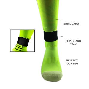 Fotboll Shin Guard Football Ankle Support Stay Fixed Bandage Grade Nylon Tape Pads Förhindrar justerbara elastiska sporttillbehör