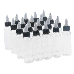 40 Pezzi bottiglia vuota di plastica morbida con Twist Top Cap punta applicatore 60ml