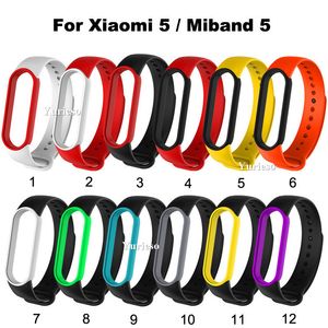 Partihandel för Mi Band 5 Silicone Wrist Strap för Xiaomi Mi Band 5 Smart Watches Sports Armband Accessories for Miband 5 Original