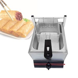 Irislee Commercial Fryer Machine Electricデュアルディープフライヤーステンレススチールオイルフライヤーとサーモスタットバスケット