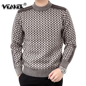 Sweater Mens Winter Thick Warm Cashmere Turtleneck Men Knitted Plaid Sweaters Slim Fit Pullover Pull Homme Classic Wool Knitwear MX200711