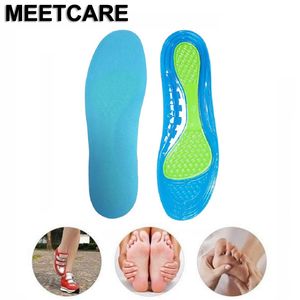 1pair Silicone Gel Sports absorção de choque ortopédicas Palmilhas Aliviar Pés dor ortopédica fascite plantar Foot Care Pad Shoe
