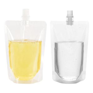 Big Size Stand-up Plastic Drink Packaging Bag Spout Suction Pouch for Juice Milk Coffee Beverage Liquid Packing