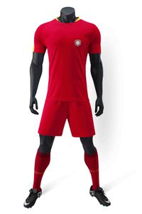 FC Erzgebirge Aue Polyester Spor Yeni Desen Rahat T Shirt Futbol Eşofman Eğitimi Trendy Erkek Futbol Eşofman