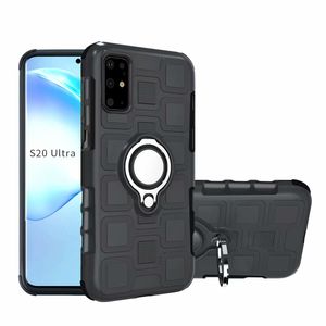 Hybrid 360 Grad drehbarer Ringhalter, stoßdämpfende Hülle, magnetische Autohalterung für Samsung Galaxy S20 Ultra, S20 Plus, Note 10+, S10, S10E, S8, S9