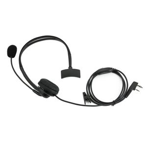 2 pinos Headset PTT MIC Earpiece Cancelar auscultadores para BF-6 UV-5R UV-5 2Pin Walkie Talkie Ra UV-B5