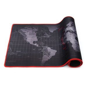 Gaming Mouse Pads Grande Gamer Gamer Big Mat Mousepad Mapa do mundo Mapa Natural Borracha De Borracha De Mesa De Borracha