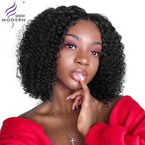 Kesim Saç Kadınlar toptan satış-Pixie Kesim Peruk Afro Kinky Kıvırcık Brezilyalı Kısa İnsan Saç Peruk Mshair Jerry Kadınlar için Tam Peruk Remy