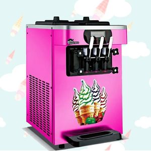 New style soft ice cream making machine 2000W Vertical mini three Flavors Ice Cream Maker 110V/220V for sell