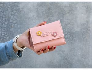 6 colori borse per donne portafogli lady borses con cerniera in denaro floreale femmina casual portafoglio corto mini borse tasca