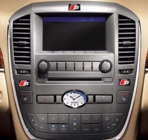 S line LOGO AUDI Decorative Auto stickers Badge Hub caps Steering wheel Emblem Sticker 18 X 10 mm296h