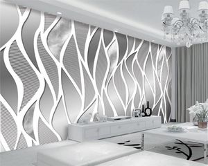 3D обои для стен роскошные европейские металлические серые фантазии цветок фон стены премиум атмосферные интерьера украшения обои