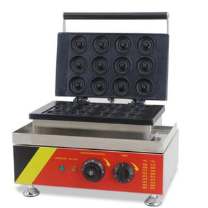 Kolice 12 fori da cucina elettrica commerciale mini macchina per cialde a forma di ciambella/macchina per fare ciambelle/creatore di ciambelle/creatore di cialde