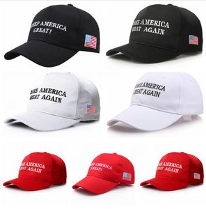 Trump Hat Embroidery Make America Great Again Hat MAGA Flag USA Election Supplies s Soild Color Sport Outdoor Cappelli da sole LJJP398