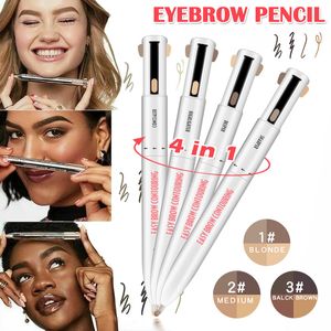 4 in 1 eyebrow輪郭ペニス防水定義強調表示アイブロウ眉鉛筆メイク化粧品