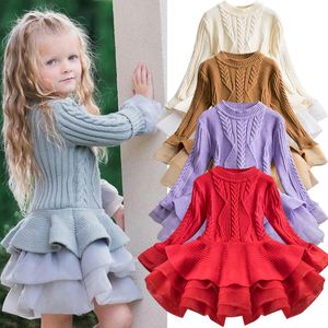 Autunno Inverno Maglione Lavorato A Maglia Caldo Maglione Ragazza Vestito Dal Tutu Festa Di Natale Vestiti Per Bambini Abiti Per Bambini Per Ragazze Abbigliamento Capodanno